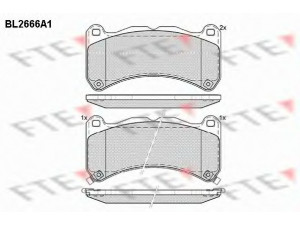 FTE BL2666A1 stabdžių trinkelių rinkinys, diskinis stabdys 
 Techninės priežiūros dalys -> Papildomas remontas
04465-0W120