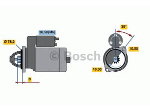 BOSCH 0 001 108 133 starteris 
 Elektros įranga -> Starterio sistema -> Starteris