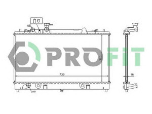 PROFIT PR 3030A1 radiatorius, variklio aušinimas 
 Aušinimo sistema -> Radiatorius/alyvos aušintuvas -> Radiatorius/dalys
L32715200, L32715200A
