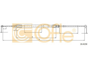 COFLE 10.4158 trosas, stovėjimo stabdys 
 Stabdžių sistema -> Valdymo svirtys/trosai
34406761097, 34406770603