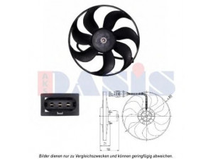 AKS DASIS 488029N ventiliatorius, radiatoriaus 
 Aušinimo sistema -> Oro aušinimas
6X0959455A, 6X0959455F
