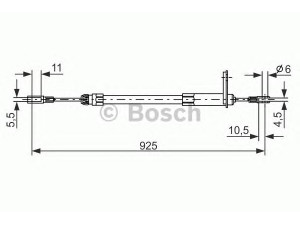 BOSCH 1 987 477 220 trosas, stovėjimo stabdys 
 Stabdžių sistema -> Valdymo svirtys/trosai
202 420 02 85, 202 420 23 85, 202 420 28 85