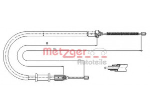METZGER 11.6675 trosas, stovėjimo stabdys 
 Stabdžių sistema -> Valdymo svirtys/trosai
7700 311 698