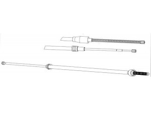 KAWE SK02106 trosas, stovėjimo stabdys 
 Stabdžių sistema -> Valdymo svirtys/trosai
6Q0609721H, 6Q0609721J, 6Q0609721M