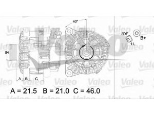 VALEO 437472 kintamosios srovės generatorius 
 Elektros įranga -> Kint. sr. generatorius/dalys -> Kintamosios srovės generatorius
5702-A7, 5702-C6, 5702-F3, 5702-H4