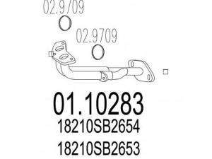 MTS 01.10283 išleidimo kolektorius 
 Išmetimo sistema -> Išmetimo vamzdžiai
18210SB2653, 18210SB2654
