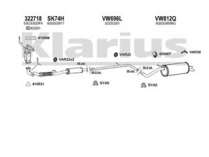 KLARIUS 931569U išmetimo sistema