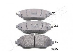 JAPANPARTS PA-W15AF stabdžių trinkelių rinkinys, diskinis stabdys 
 Techninės priežiūros dalys -> Papildomas remontas
95231012
