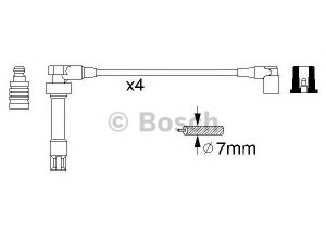 BOSCH 0 986 356 307 uždegimo laido komplektas 
 Kibirkšties / kaitinamasis uždegimas -> Uždegimo laidai/jungtys
