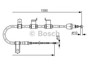 BOSCH 1 987 482 072 trosas, stovėjimo stabdys 
 Stabdžių sistema -> Valdymo svirtys/trosai
59760 1C000