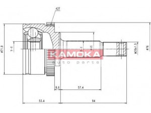 KAMOKA 6783 jungčių komplektas, kardaninis velenas 
 Ratų pavara -> Sujungimai/komplektas
39211-4F126, 392114F128