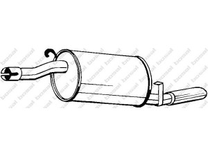 BOSAL 170-313 galinis duslintuvas 
 Išmetimo sistema -> Duslintuvas
7 649 426, 7 656 591