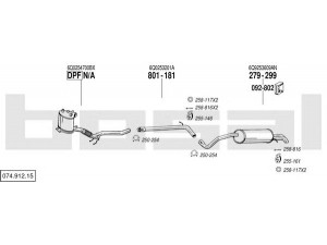 BOSAL 074.912.15 išmetimo sistema 
 Išmetimo sistema -> Išmetimo sistema, visa