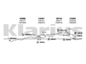 KLARIUS 720545E išmetimo sistema 
 Išmetimo sistema -> Išmetimo sistema, visa