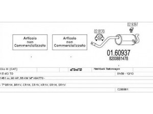 MTS C280881023992 išmetimo sistema 
 Išmetimo sistema -> Išmetimo sistema, visa
