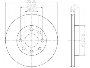 HELLA PAGID 8DD 355 100-821 stabdžių diskas 
 Stabdžių sistema -> Diskinis stabdys -> Stabdžių diskas
90121445, 569031, 569054, 90008032