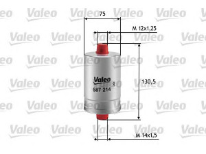 VALEO 587214 kuro filtras 
 Degalų tiekimo sistema -> Kuro filtras/korpusas
0060585533, 60506968, 60585533