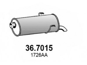 ASSO 36.7015 galinis duslintuvas 
 Išmetimo sistema -> Duslintuvas
1726AA, 1726EA, 1726EE, 1726JG