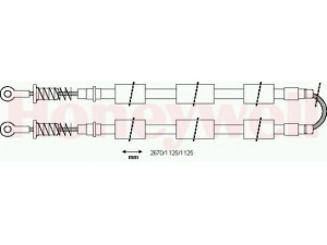 BENDIX 433053B trosas, stovėjimo stabdys 
 Stabdžių sistema -> Valdymo svirtys/trosai
46517955