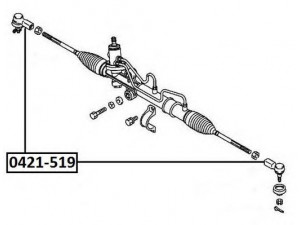 ASVA 0421-519 skersinės vairo trauklės galas 
 Vairavimas -> Vairo mechanizmo sujungimai
5682021110, MB166426, MB192430