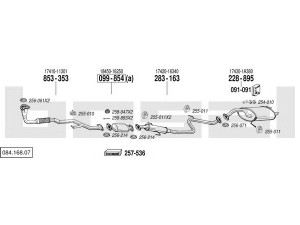 BOSAL 084.168.07 išmetimo sistema