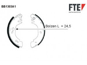 FTE BB1303A1 stabdžių trinkelių komplektas 
 Techninės priežiūros dalys -> Papildomas remontas
4501146, 9161446, 77 01 205 290