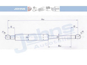 JOHNS 20 24 03-91 dujinė spyruoklė, gaubtas 
 Kėbulas -> Dujinės spyruoklės
51 23 8 150 077