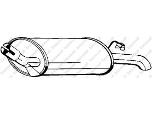 BOSAL 154-991 galinis duslintuvas 
 Išmetimo sistema -> Duslintuvas
1460219, 6874779, 6874979, 7228686