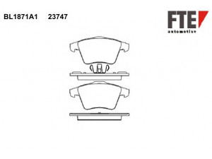 FTE BL1871A1 stabdžių trinkelių rinkinys, diskinis stabdys
7H0 698 151 C