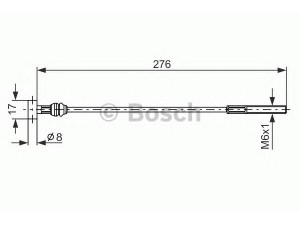 BOSCH 1 987 477 240 trosas, stovėjimo stabdys 
 Stabdžių sistema -> Valdymo svirtys/trosai
46410 0F010