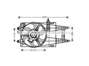 AVA QUALITY COOLING FT7535 ventiliatorius, radiatoriaus 
 Aušinimo sistema -> Oro aušinimas
46734077, 46834077, 51738688, 46734077