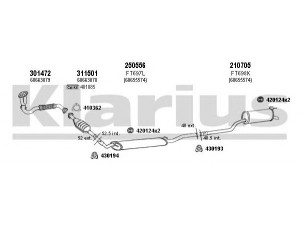 KLARIUS 330750E išmetimo sistema 
 Išmetimo sistema -> Išmetimo sistema, visa
