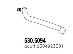 ASSO 530.5094 išleidimo kolektorius 
 Išmetimo sistema -> Išmetimo vamzdžiai
9304923301
