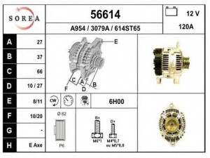 EAI 56614 kintamosios srovės generatorius 
 Elektros įranga -> Kint. sr. generatorius/dalys -> Kintamosios srovės generatorius