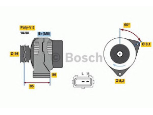 BOSCH 0 986 049 620 kintamosios srovės generatorius 
 Elektros įranga -> Kint. sr. generatorius/dalys -> Kintamosios srovės generatorius
12 31 2 246 070, 12 31 2 246 078