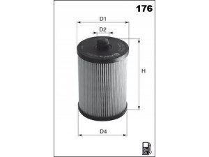 MECAFILTER ELG5411 kuro filtras 
 Filtrai -> Kuro filtras
30671010, 30792514, 8621882