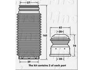 FIRST LINE FPK7053 apsauginio dangtelio komplektas, amortizatorius
