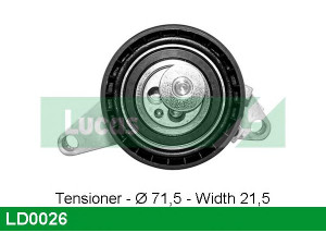 LUCAS ENGINE DRIVE LD0026 įtempiklio skriemulys, paskirstymo diržas
93202400
