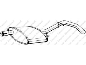 BOSAL 185-185 priekinis duslintuvas 
 Išmetimo sistema -> Duslintuvas
8 52 342, 8 52 426, 90325774, 90399161