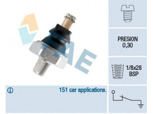 FAE 10610 alyvos slėgio jungiklis 
 Variklis -> Variklio elektra
37200-611-154, 37200-657-154, 37240-657-003