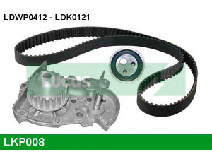 LUCAS ENGINE DRIVE LKP008 vandens siurblio ir paskirstymo diržo komplektas 
 Diržinė pavara -> Paskirstymo diržas/komplektas -> Paskirstymo diržas/komplektas