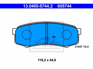ATE 13.0460-5744.2 stabdžių trinkelių rinkinys, diskinis stabdys 
 Techninės priežiūros dalys -> Papildomas remontas
4605A458, 04466-60010, 04466-60020