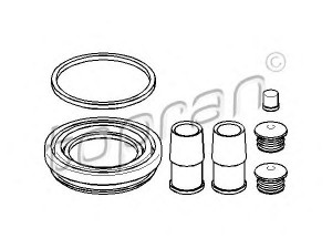 TOPRAN 108 347 remonto komplektas, stabdžių apkaba 
 Stabdžių sistema -> Stabdžių matuoklis -> Stabdžių matuoklio montavimas
4A0 698 471, 16 05 923, 90540169