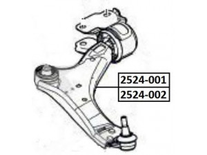 ASVA 2524-002 vikšro valdymo svirtis 
 Ašies montavimas/vairavimo mechanizmas/ratai -> Valdymo svirtis/pasukamosios svirties sujungimas -> Vairo trauklės (valdymo svirtis, išilginis balansyras, diago
LR002624, LR007205
