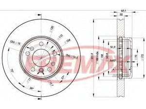 FREMAX BD-6045 stabdžių diskas 
 Stabdžių sistema -> Diskinis stabdys -> Stabdžių diskas
3411 6 750 713, 3411 6 756 045