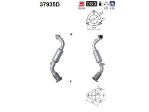 AS 37935D katalizatoriaus keitiklis 
 Išmetimo sistema -> Katalizatoriaus keitiklis
7L6254300RX, 7L6254301FX, 7L6254300RX