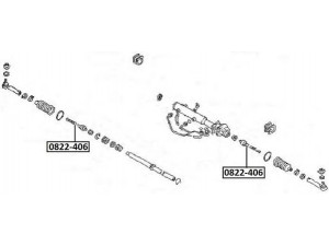 ASVA 0822-406 vidinė skersinė vairo trauklė 
 Vairavimas -> Vairo mechanizmo sujungimai
34140-AA030, 34140-AA040