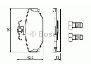 BOSCH 0 986 460 995 stabdžių trinkelių rinkinys, diskinis stabdys 
 Techninės priežiūros dalys -> Papildomas remontas