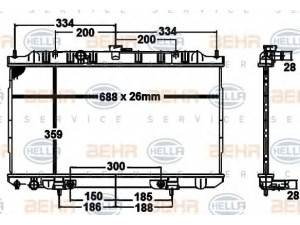 HELLA 8MK 376 789-781 radiatorius, variklio aušinimas
21410-6M110, 21460-61110