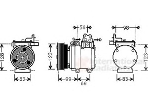 VAN WEZEL 8200K221 kompresorius, oro kondicionierius 
 Oro kondicionavimas -> Kompresorius/dalys
97701-1C600, 977011C600